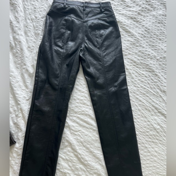 Aritzia Wilfred - Rebel Vegan Leather Pants - Black - Picture 8 of 11